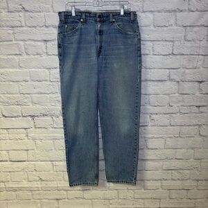 ORANGE TAB Vintage 90s 1997 LEVIS 550 Jeans 34x32 Relaxed Fit Tapered Leg Blue